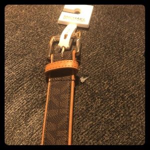 MK Michael kors signature logo belt brown NWT